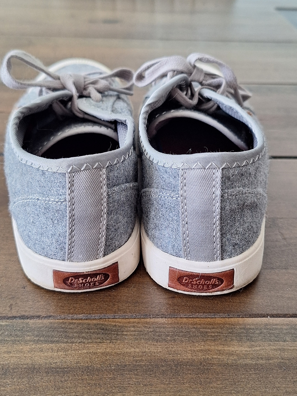 Womens Grey Casual Canvas Sneakers - Comfortable Everyday Shoes - Picture 3 of 4